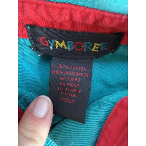 Vintage Gymboree Rainbow Tag Button Up Shirt Boys Medium Dalmatian Embroidered - Picture 3 of 3